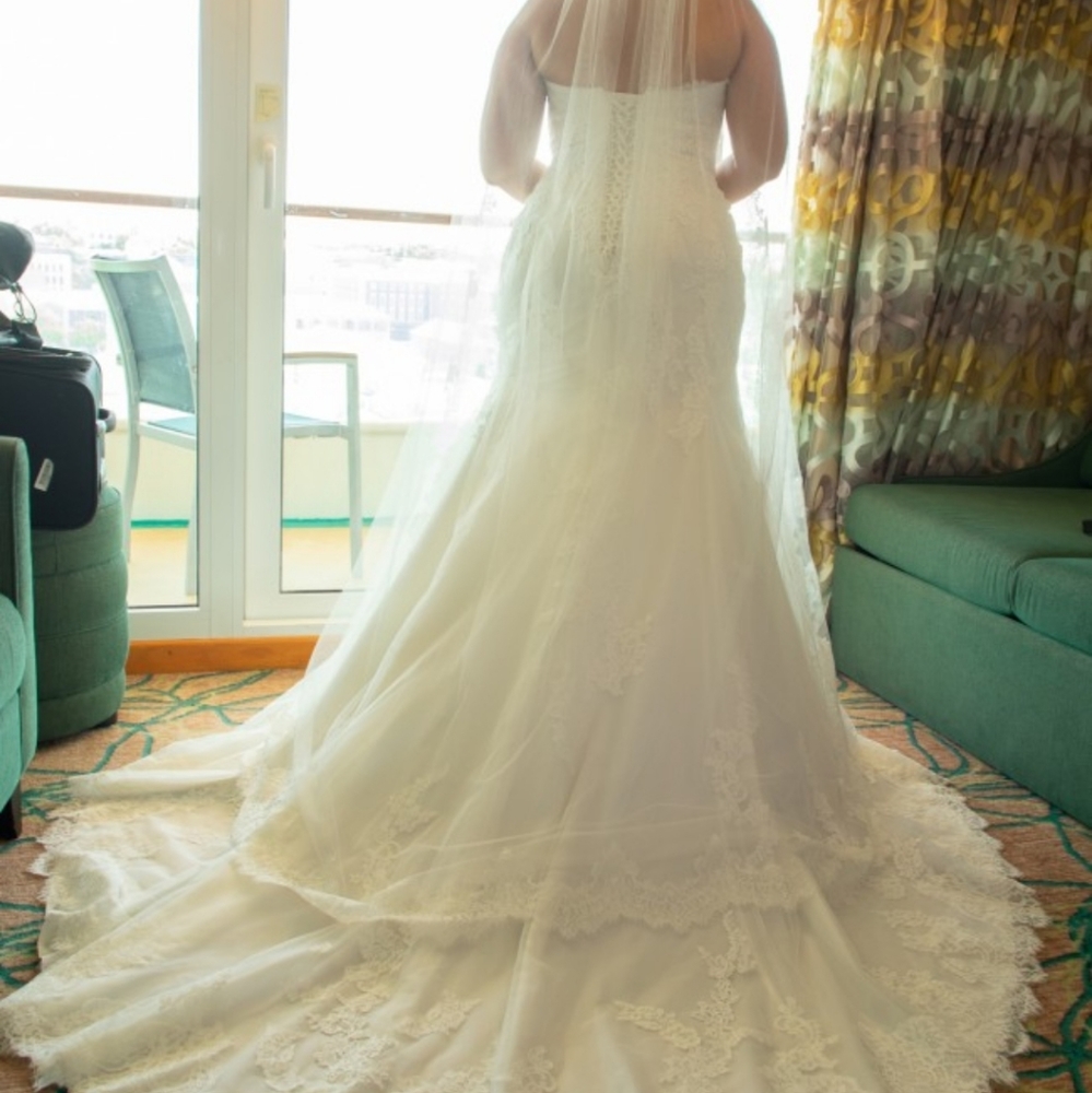 Pronovias White Faciel One Ivory Lace - Picture 5 of 7